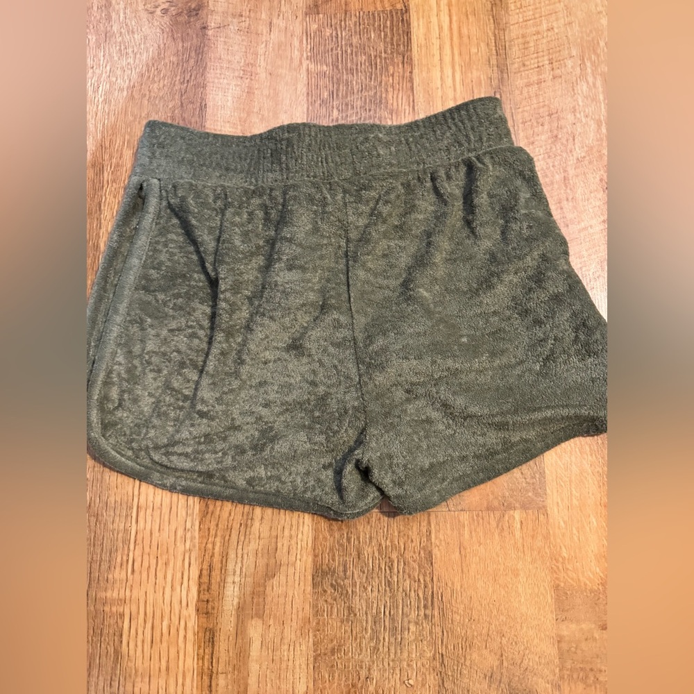 Cloud Chaser Olive Green Athletic Lounge Shorts